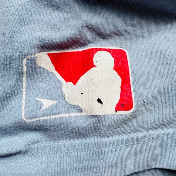 No Limit Lacrosse MLL School of Lax Cotton Y2K Blue Tee Shirt Sz Medium - Picture 4 of 7